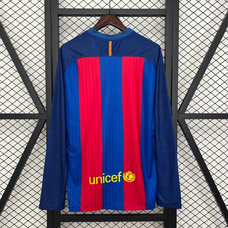 Camiseta Barcelona Manga Larga Local Retro 2014/15 Versión Fan