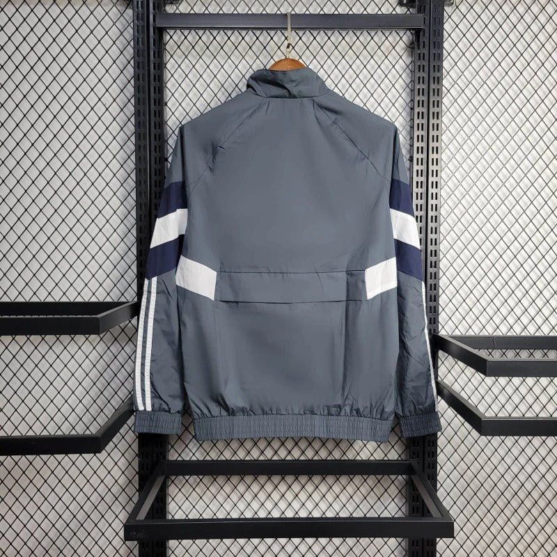 Cortavientos Real Madrid Adidas Originals Gris Retro