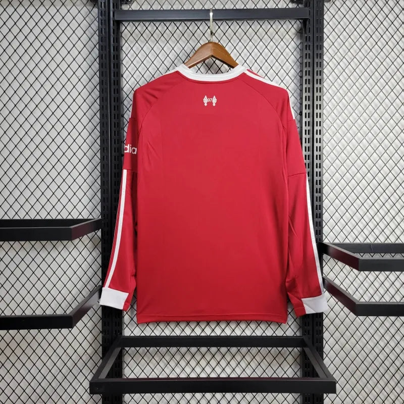 Camiseta Liverpool Local Manga Larga 2025/26 Versión Fan