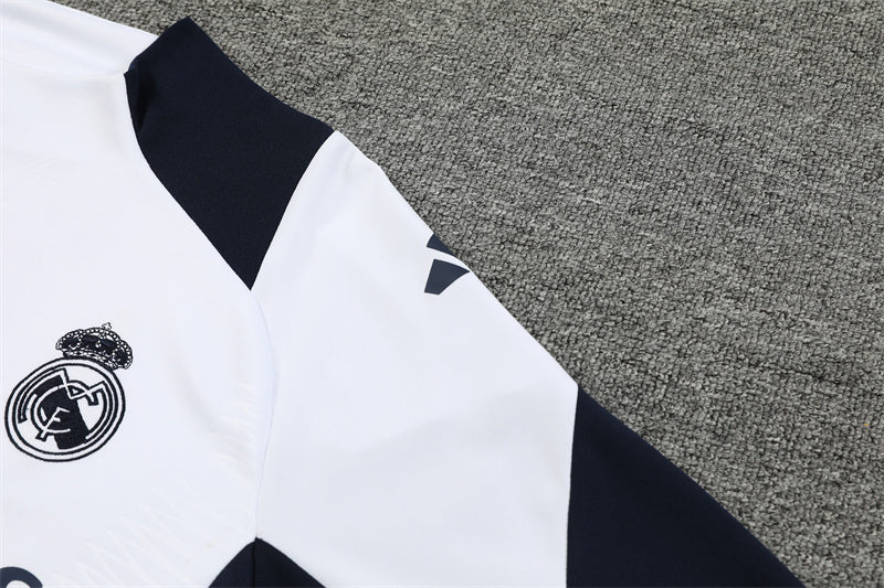 Buzo Completo Real Madrid Blanco Diseño Azul