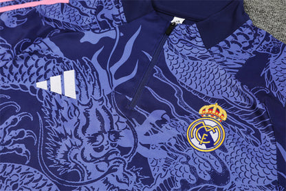 Buzo Completo Real Madrid Dragon Morado