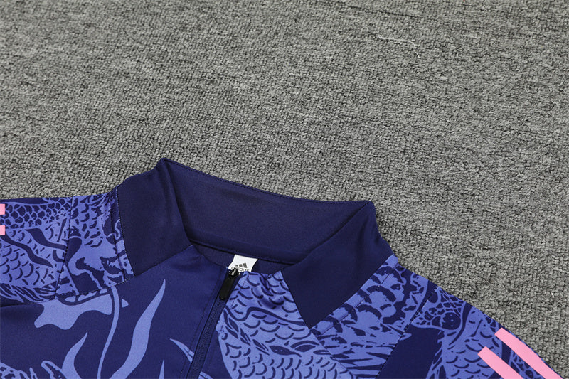 Buzo Completo Real Madrid Dragon Morado