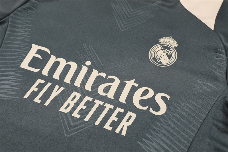 Buzo Completo Real Madrid Gris Crema