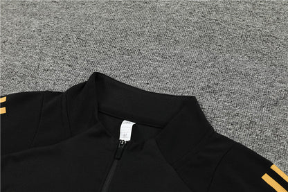 Buzo Completo Real Madrid Negro Dorado