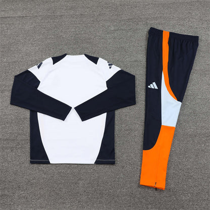 Buzo Completo Real Madrid Blanco Diseño Azul