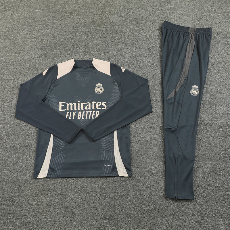 Buzo Completo Real Madrid Gris Crema