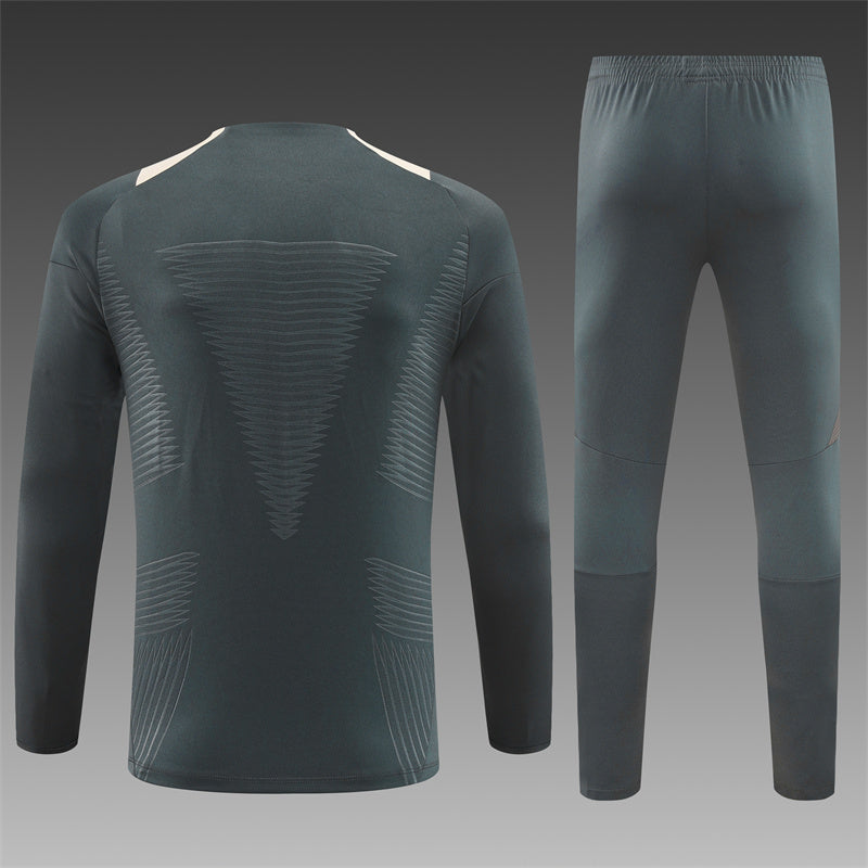 Buzo Completo Real Madrid Gris Crema