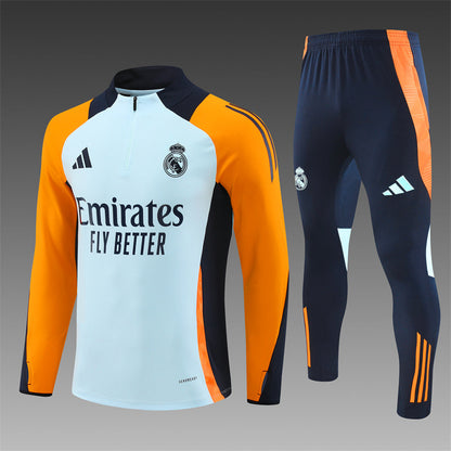 Buzo Completo Real Madrid Blanco Naranja