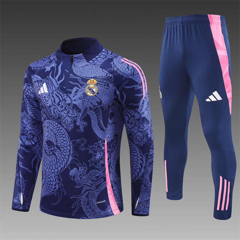 Buzo Completo Real Madrid Dragon Morado