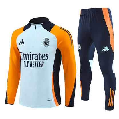 Buzo Completo Real Madrid Blanco Naranja