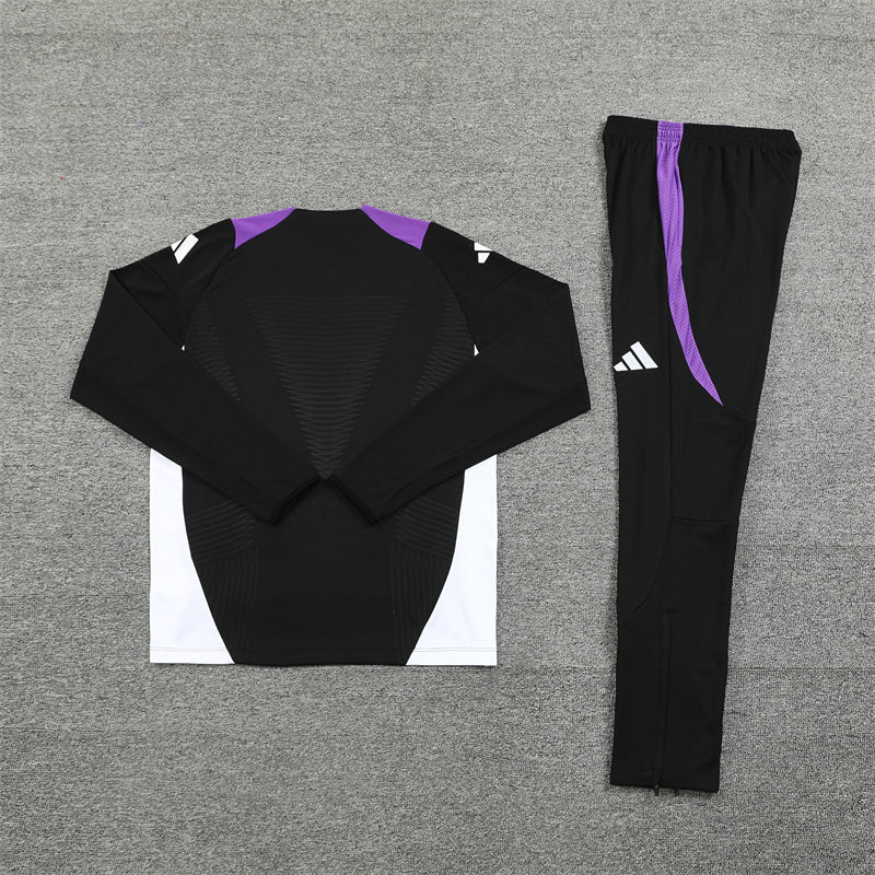 Buzo Completo Real Madrid Negro Morado