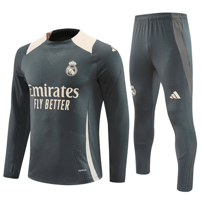 Buzo Completo Real Madrid Gris Crema