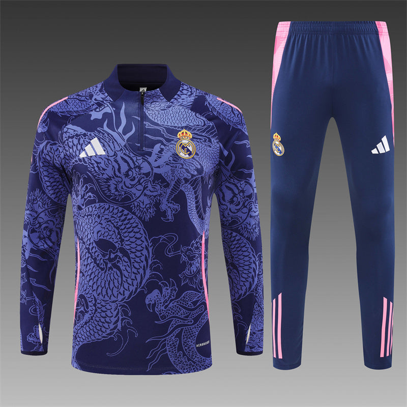 Buzo Completo Real Madrid Dragon Morado