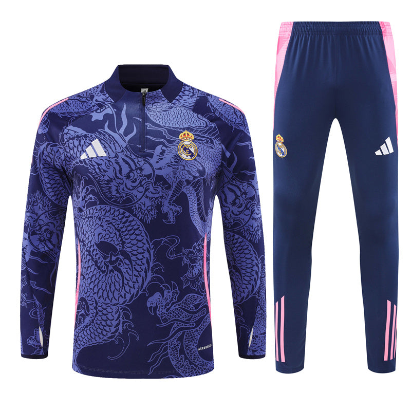 Buzo Completo Real Madrid Dragon Morado