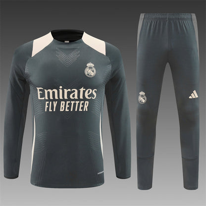 Buzo Completo Real Madrid Gris Crema