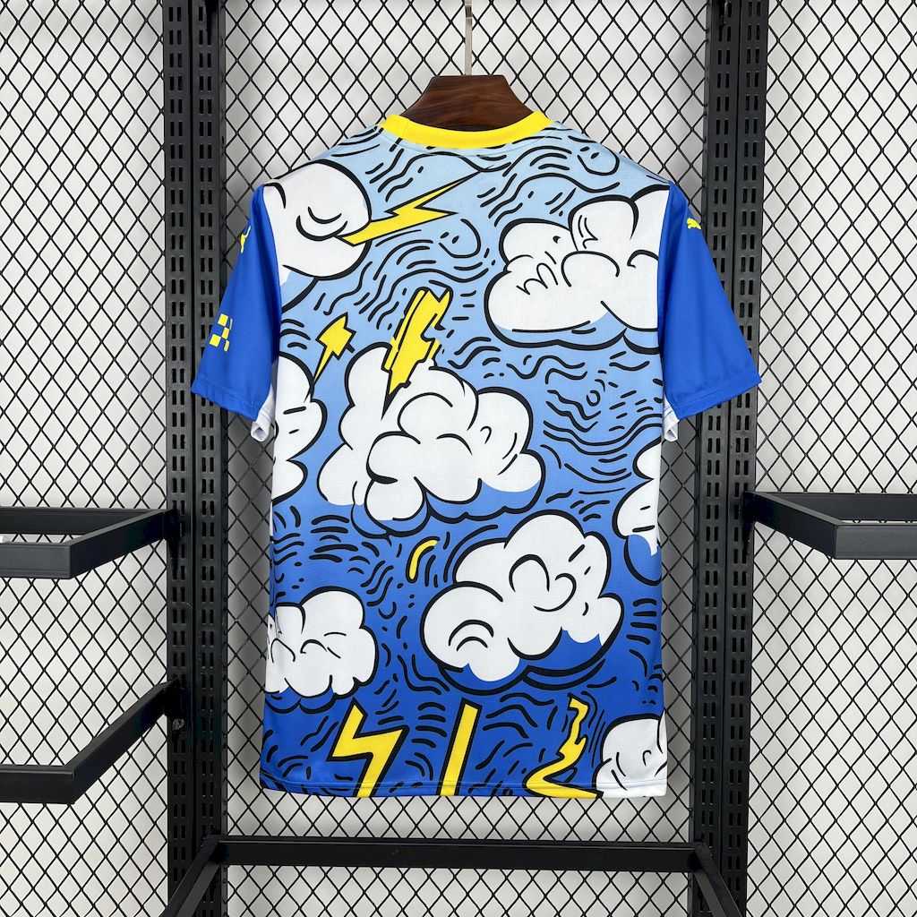 Camiseta Manchester City Edición Especial Azul y Blanco 2025/26 Versión Fan