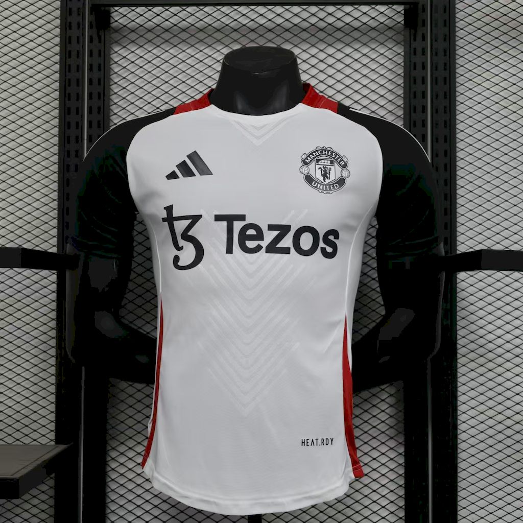 Camiseta Manchester United Pre-Partido Blanco 2025/26 Versión Jugador