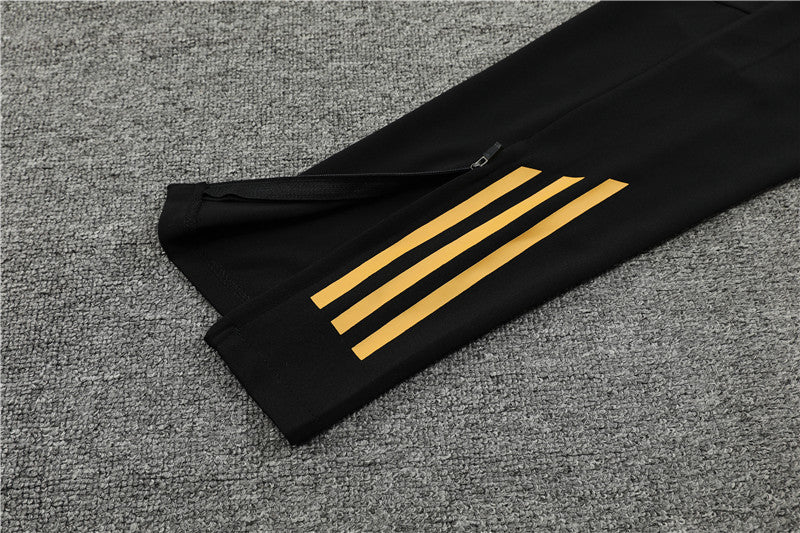 Buzo Completo Real Madrid Negro Dorado