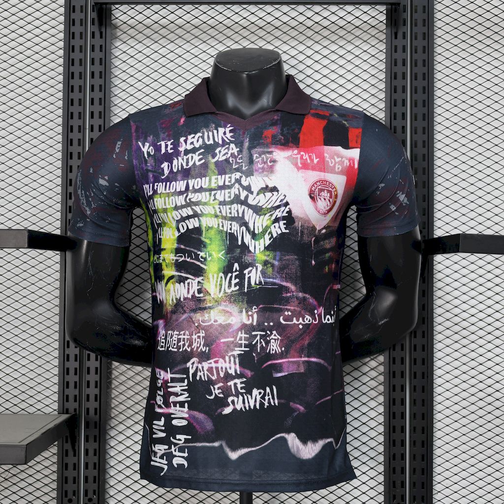 Camiseta Manchester City Edición Especial Negra 2025/26 Versión Jugador