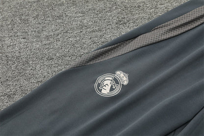 Buzo Completo Real Madrid Crema Diseño Gris