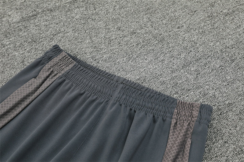 Buzo Completo Real Madrid Crema Diseño Gris