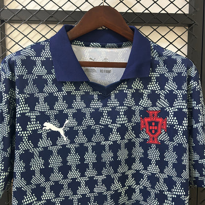 Camiseta Portugal Entrenamiento Azul 2025 Versión Fan