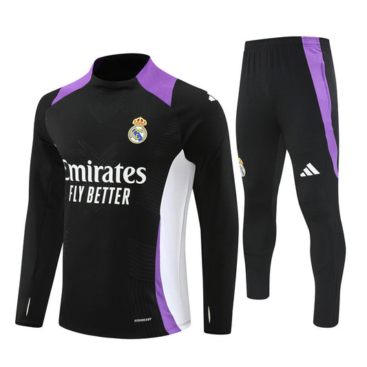 Buzo Completo Real Madrid Negro Morado