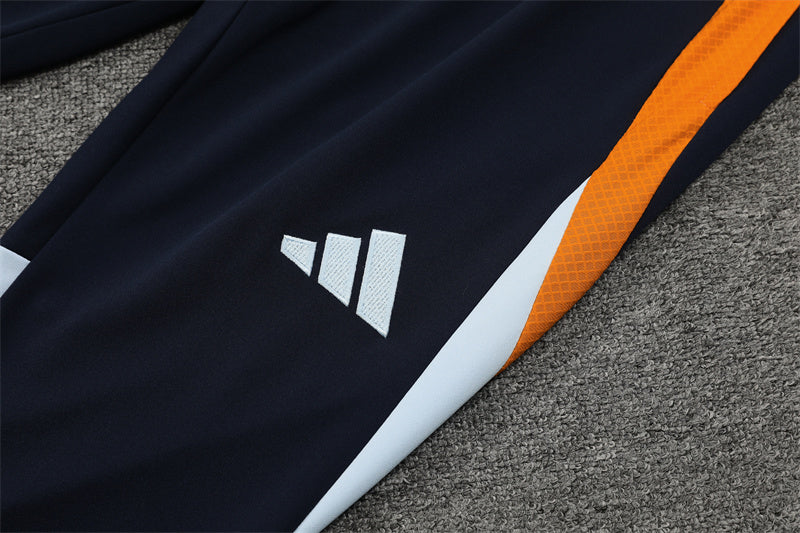 Buzo Completo Real Madrid Blanco Diseño Azul