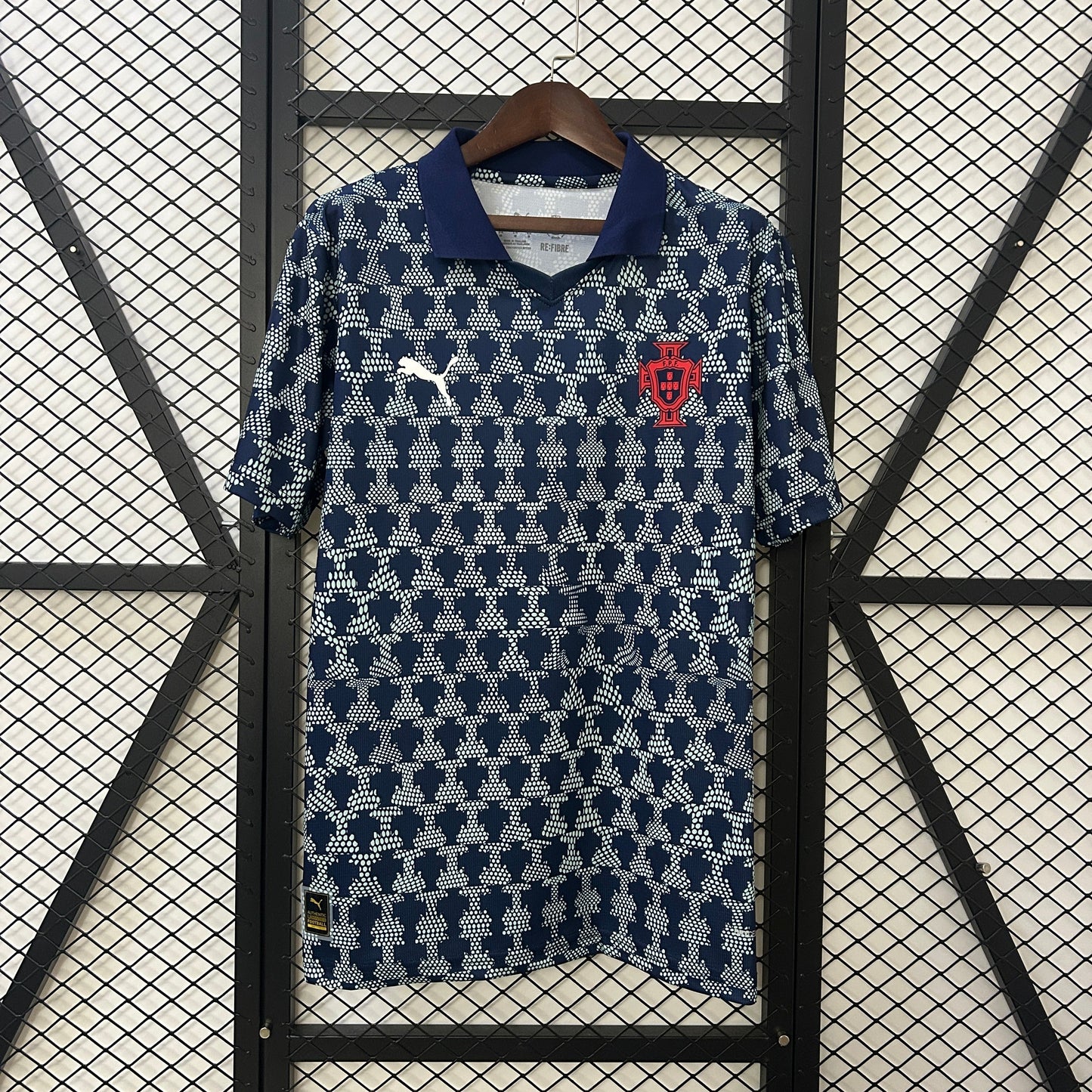 Camiseta Portugal Entrenamiento Azul 2025 Versión Fan