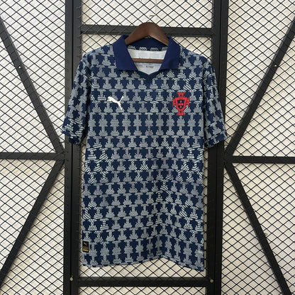 Camiseta Portugal Entrenamiento Azul 2025 Versión Fan