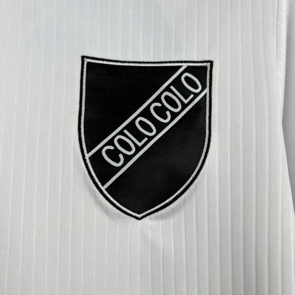 Camiseta Colo Colo "Casual Retro Blanca" 2025 Versión Fan