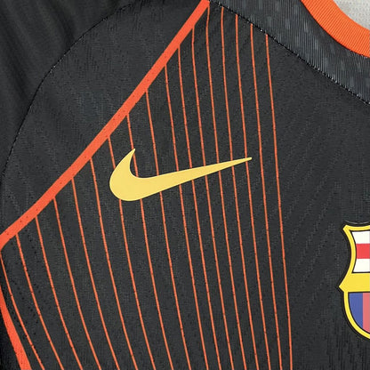 Camiseta FC Barcelona Edición Especial Negro y Naranja 2025/26 Versión Fan