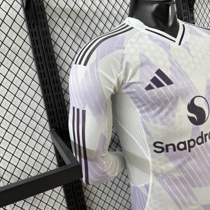 Camiseta Manchester United Visita Manga Larga 2025/26 Versión Jugador