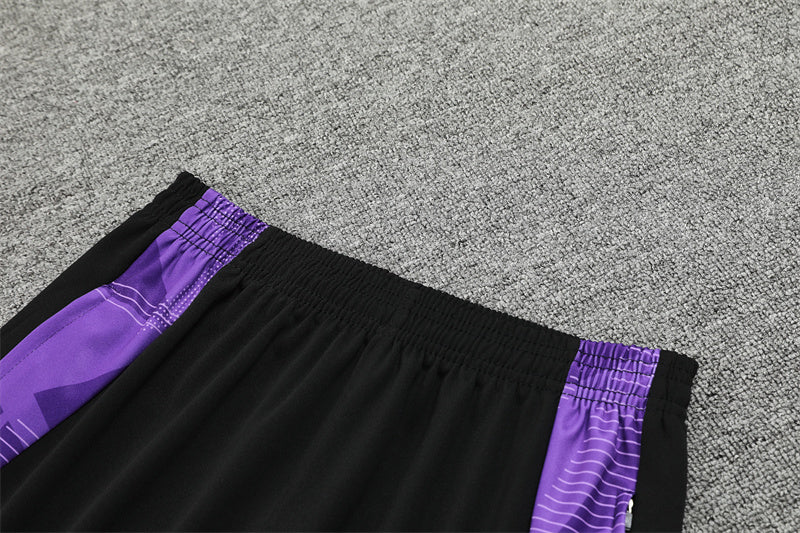 Buzo Completo con Cierre Real Madrid Negro Morado