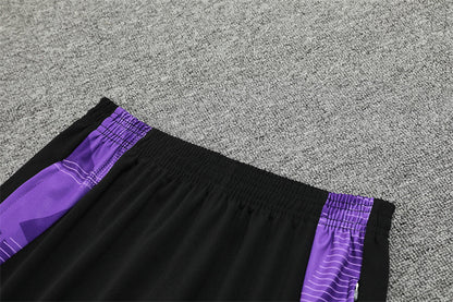 Buzo Completo con Cierre Real Madrid Negro Morado