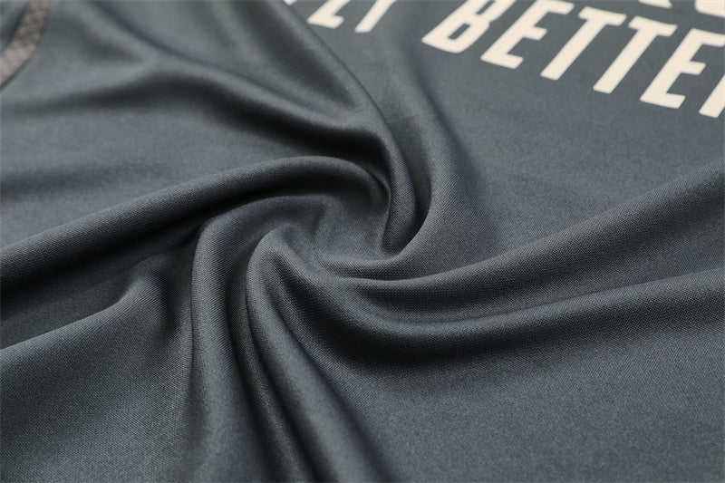 Buzo Completo Real Madrid Crema Diseño Gris