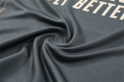 Buzo Completo Real Madrid Crema Diseño Gris