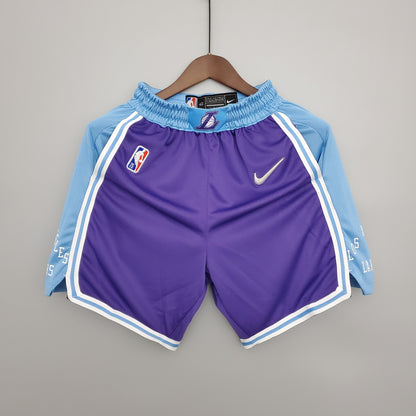 Camiseta Los Ángeles Lakers City Edition Shorts Morados