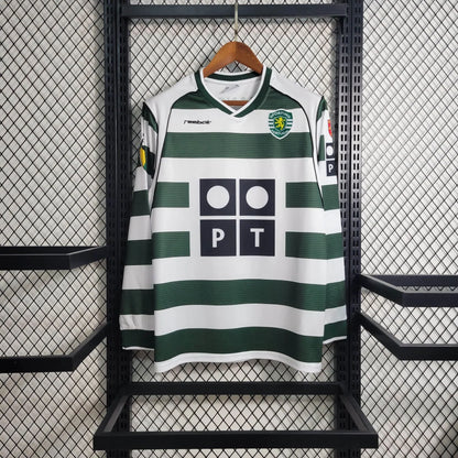 Sporting Lisboa Local Retro Manga Larga 2001/03