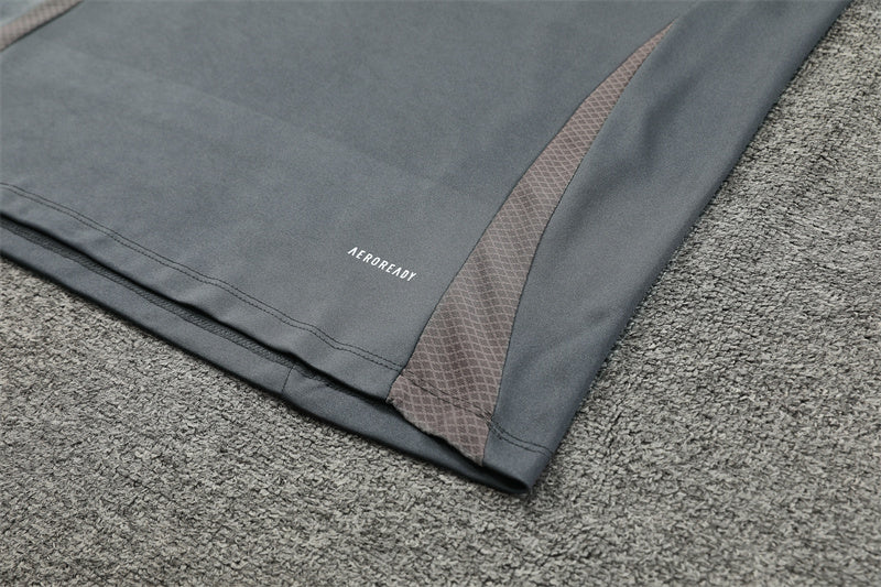 Buzo Completo Real Madrid Crema Diseño Gris