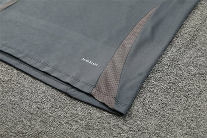 Buzo Completo Real Madrid Crema Diseño Gris