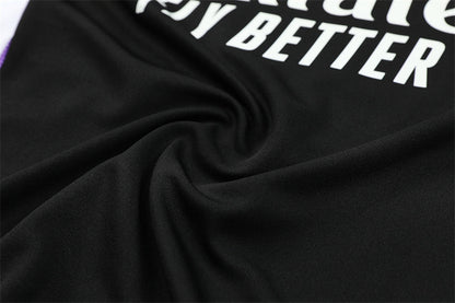 Buzo Completo con Cierre Real Madrid Negro Morado