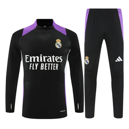 Buzo Completo Real Madrid Negro Morado