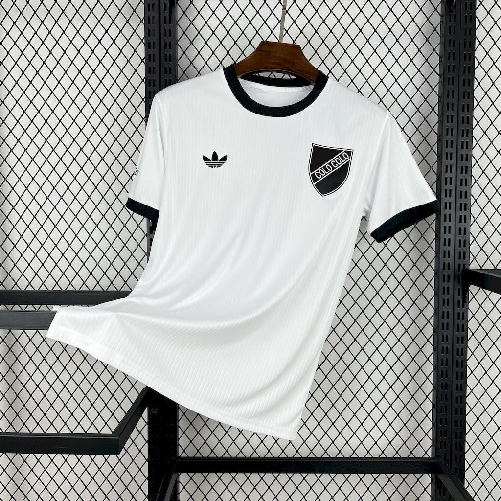 Camiseta Colo Colo "Casual Retro Blanca" 2025 Versión Fan
