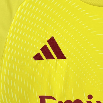 Camiseta Arsenal Portero Amarillo 2025/26 Versión Fan