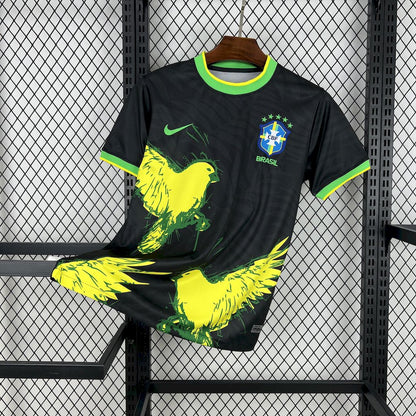 Camiseta Brasil "Edición Pigeon Negro" 2025/26 Versión Fan