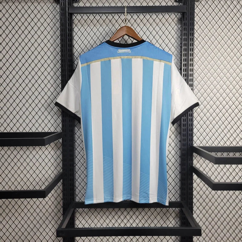 Camiseta Argentina Local Retro 2014 Versión Fan