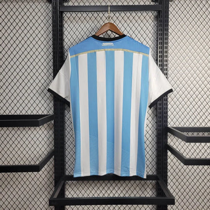 Camiseta Argentina Local Retro 2014 Versión Fan