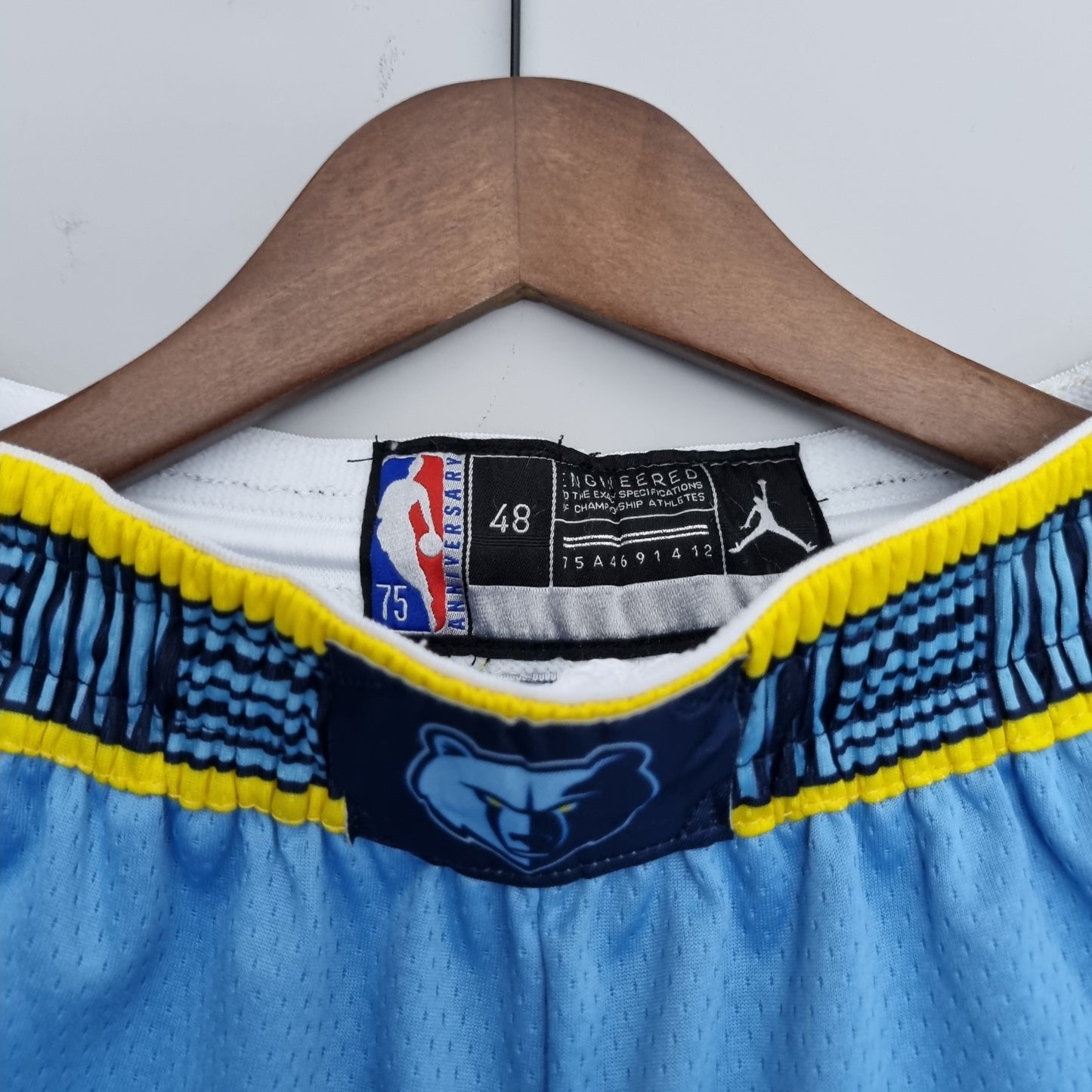 Camiseta 75 Aniversario Memphis Grizzlies "Jordan Edition" Shorts Celestes
