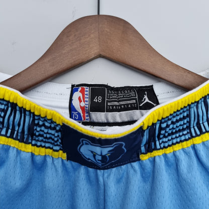 Camiseta 75 Aniversario Memphis Grizzlies "Jordan Edition" Shorts Celestes